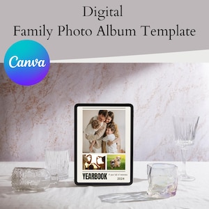 Digital Photo Album Template Canva | Printable Photo Book | Minimalist Photo Album | Memory Book | Digital Scrapbook Template | Personalized