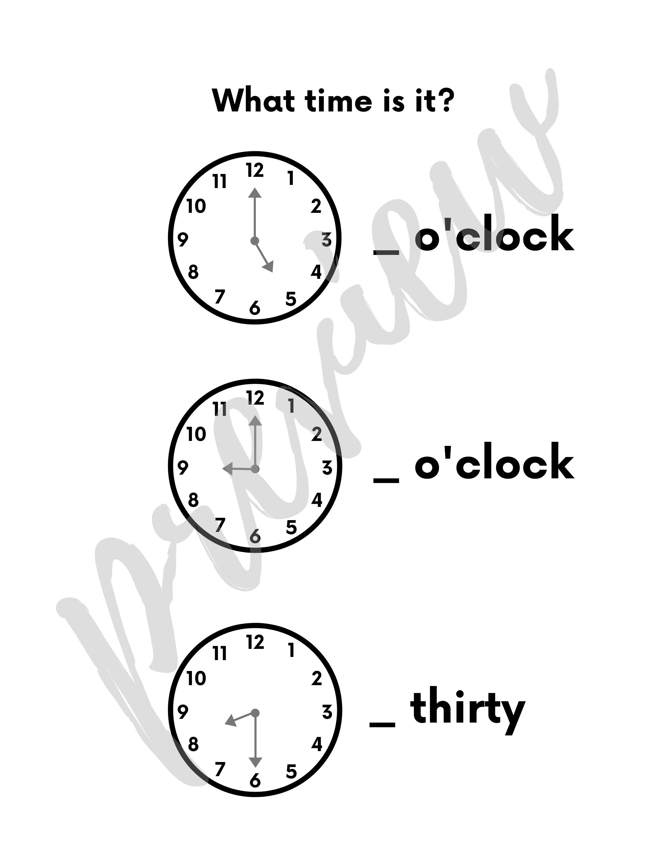 clock intro for preschoolers 6 pages of clock worksheets etsy