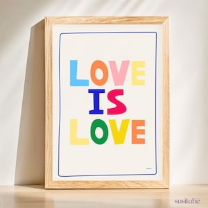 L'amore è amore. Amo. Amicizia. Regalo. Decorazione. Stampa motivazionale. Poster.