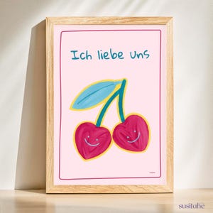 Ik hou van ons, ik hou van, ik vriendschap, ik cadeau, ik decoratie, motiverende print, ik poster