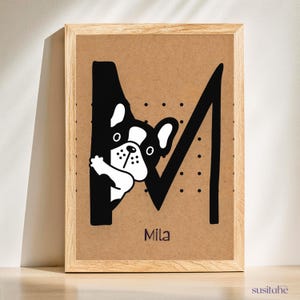 Cane nascosto | Poster personalizzato per la cameretta dei bambini I Poster con nome I Arte murale per bambini I Cameretta dei ragazzi I Adolescenti I Decorazione della cameretta