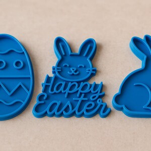 Easter Cookie Cutters – 3D Printed Stamp & Cutter Set