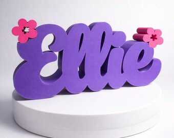 Custom 3D Printed Name Sign | Personalized Room Decor | Choose Colors + Theme