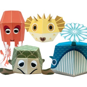 Marine Team Printable Kit - 3D Paper Animals