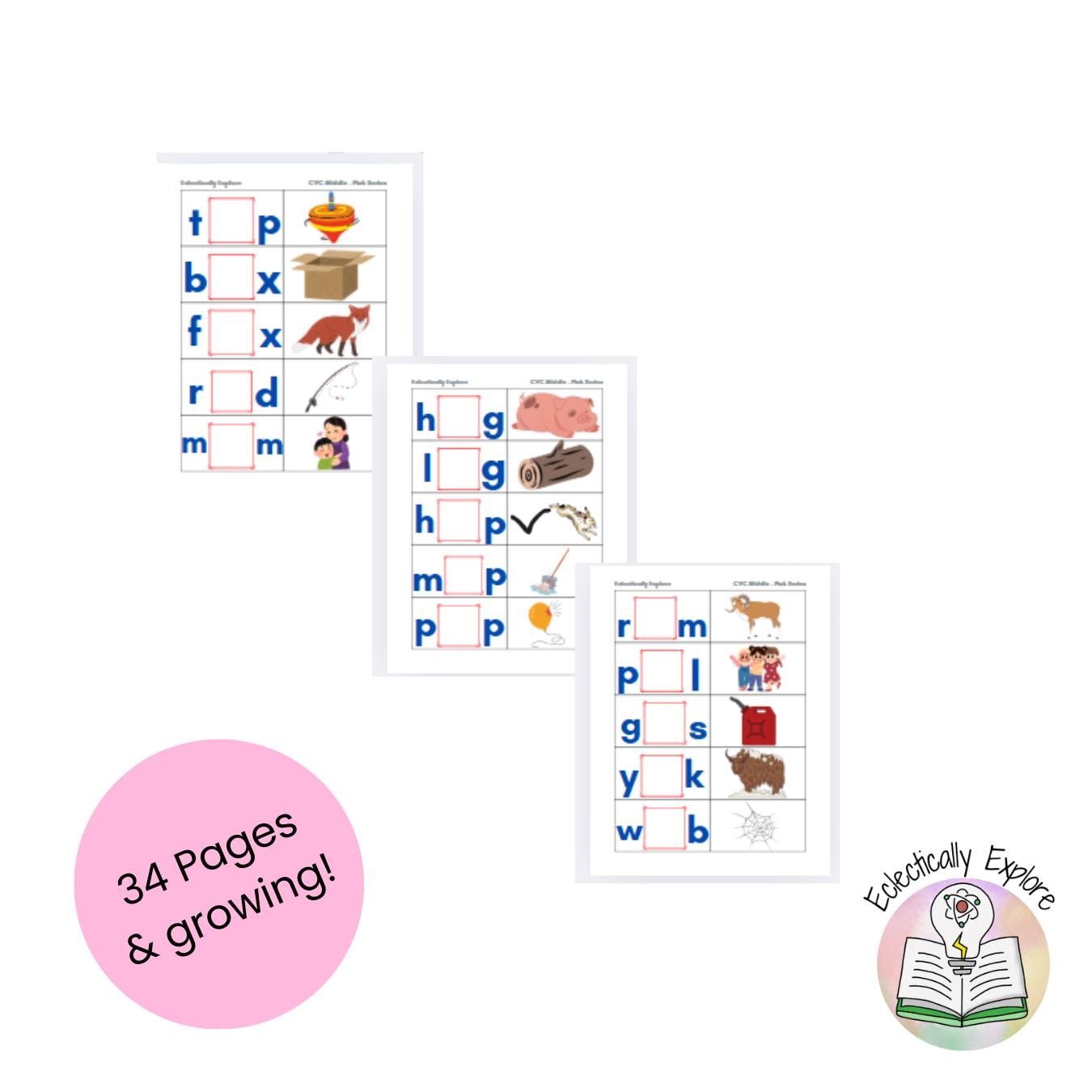 Ultimate CVC Short Vowel Sound | Montessori Pink Series | Phonics ...