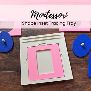 Montessori Shape Inset Tracing Tray | Affordable Montessori Homeschooling Materials | Ideal for Early Learning