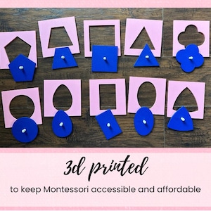 Affordable Montessori Shape Insets for Homeschooling | Fine Motor Skills Development | Preschool Kindergarten Shape Puzzle | OT image 3