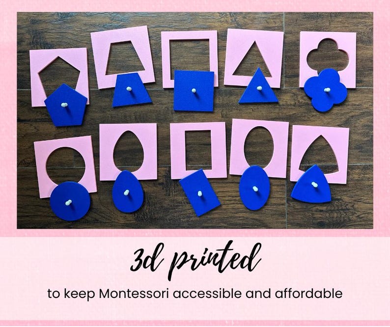 Affordable Montessori Shape Insets for Homeschooling | Fine Motor Skills Development | Preschool Kindergarten Shape Puzzle | OT image 3