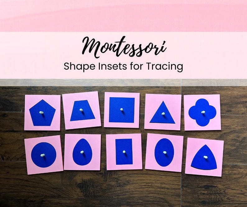 Affordable Montessori Shape Insets for Homeschooling | Fine Motor Skills Development | Preschool Kindergarten Shape Puzzle | OT image 1