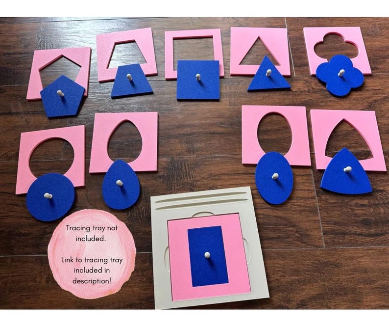 Affordable Montessori Shape Insets for Homeschooling | Fine Motor Skills Development | Preschool Kindergarten Shape Puzzle | OT image 2