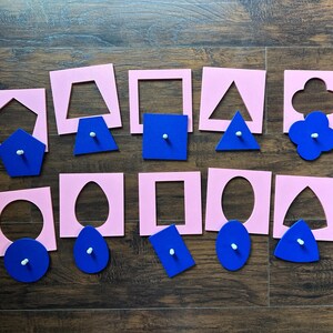 Affordable Montessori Shape Insets for Homeschooling | Fine Motor Skills Development | Preschool Kindergarten Shape Puzzle | OT image 5