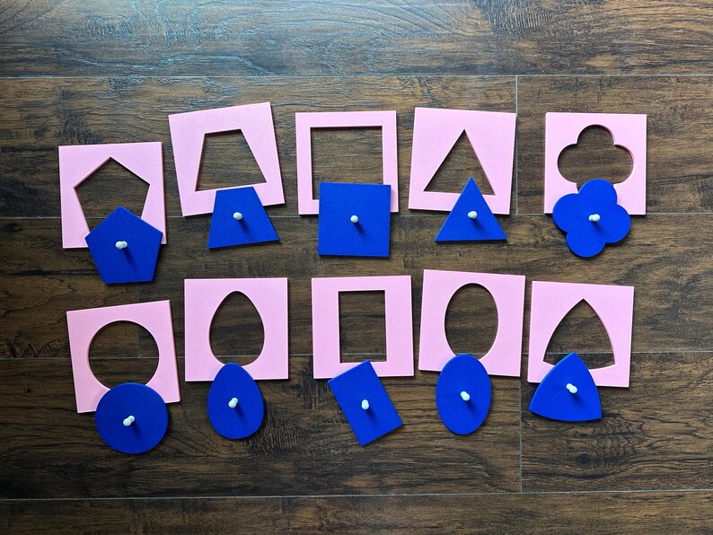 Affordable Montessori Shape Insets for Homeschooling | Fine Motor Skills Development | Preschool Kindergarten Shape Puzzle | OT image 5