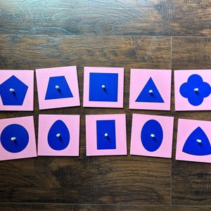 Affordable Montessori Shape Insets for Homeschooling | Fine Motor Skills Development | Preschool Kindergarten Shape Puzzle | OT image 4