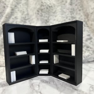 Mini Corner Bookshelf | Holds 180 pictured mini books! | Gift for Readers and Book Lovers | Bookcase for Mini Books | Booktok Bookshelf