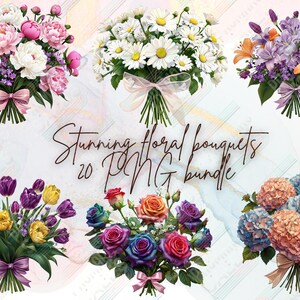 Floral PNG Clipart Atemberaubende Aquarell Blumen für Sublimation, Aufkleber, Karten & Drucke - 300 DPI Digital Download aquarell png
