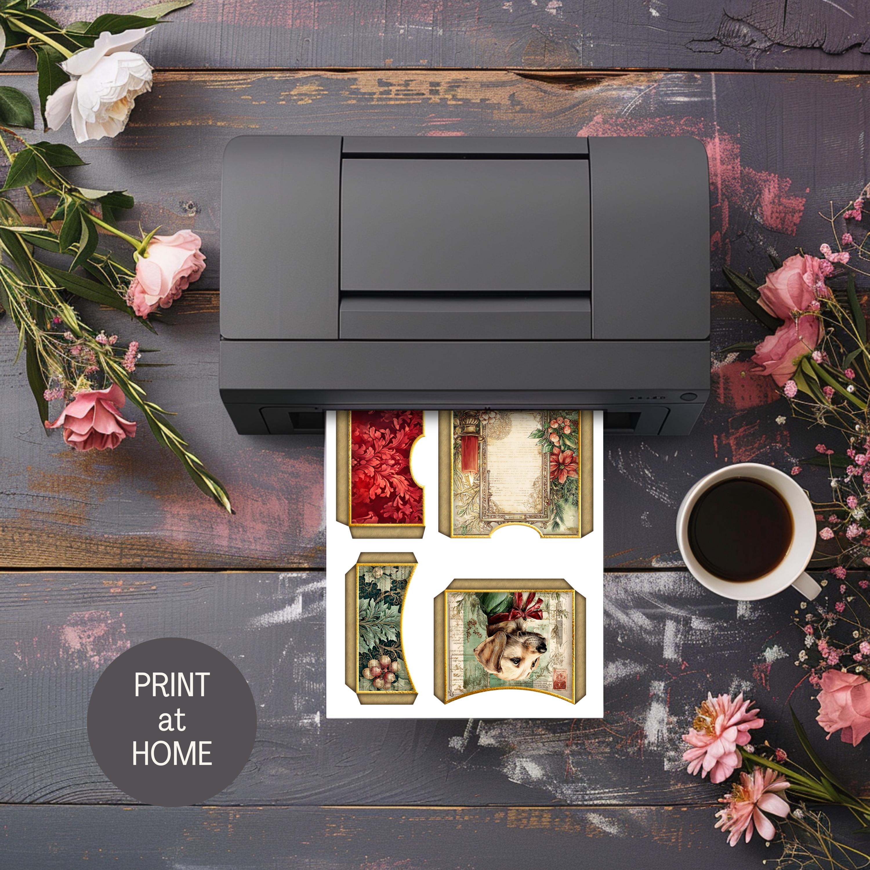 Christmas Letters Junk Journal Folio Kit, 16 Digital Mix and Match ...