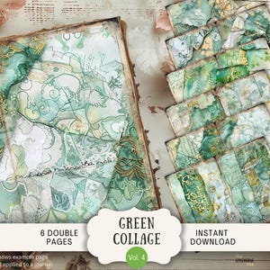 Collage en papier vert pour journal indésirable