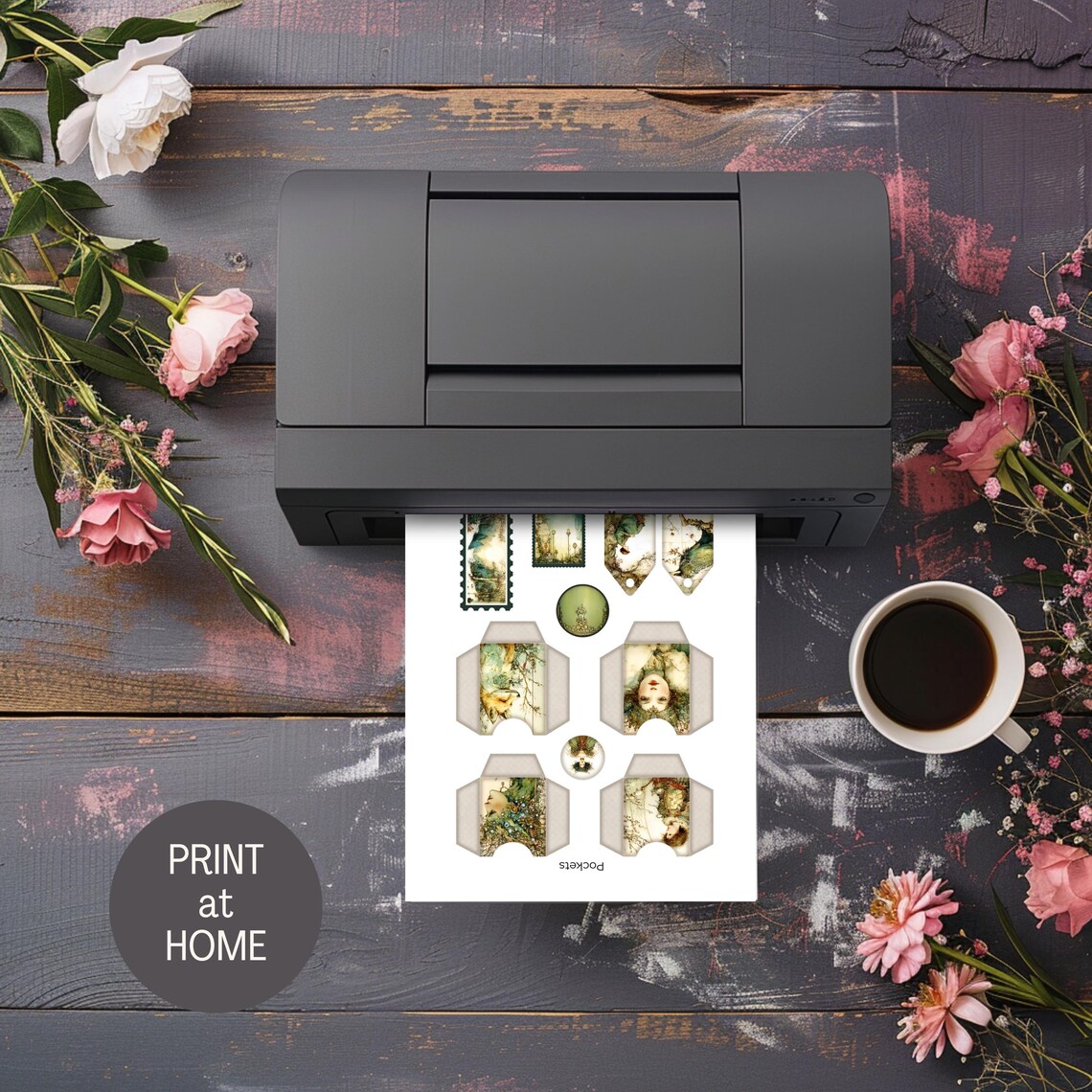 Hidden Paperclips Junk Journal Printable Loaded Paper Clips Midwinter