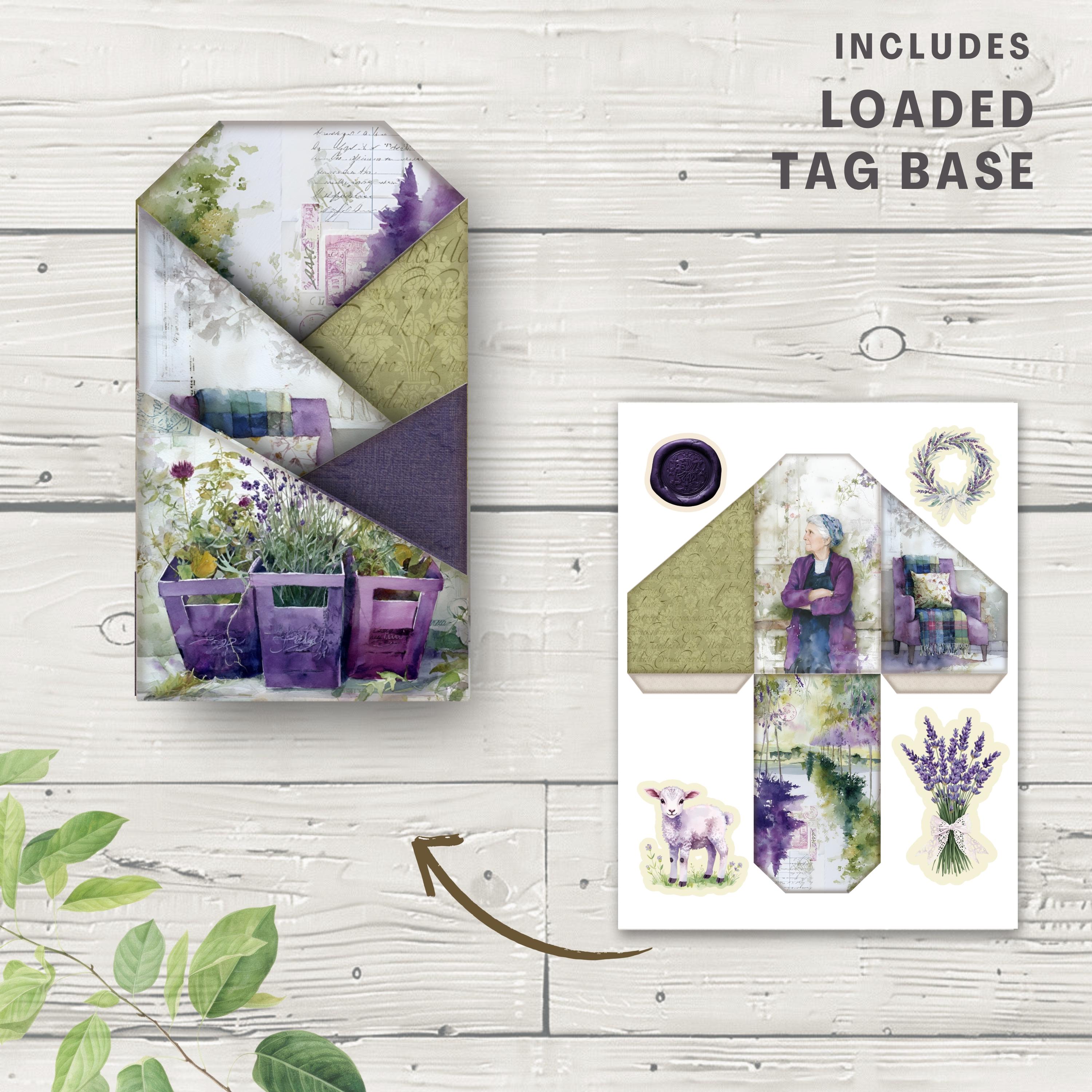 Loaded Tag Insert Lavender Farmhouse Loaded Tags Junk Journal Printable Loaded Pockets ...