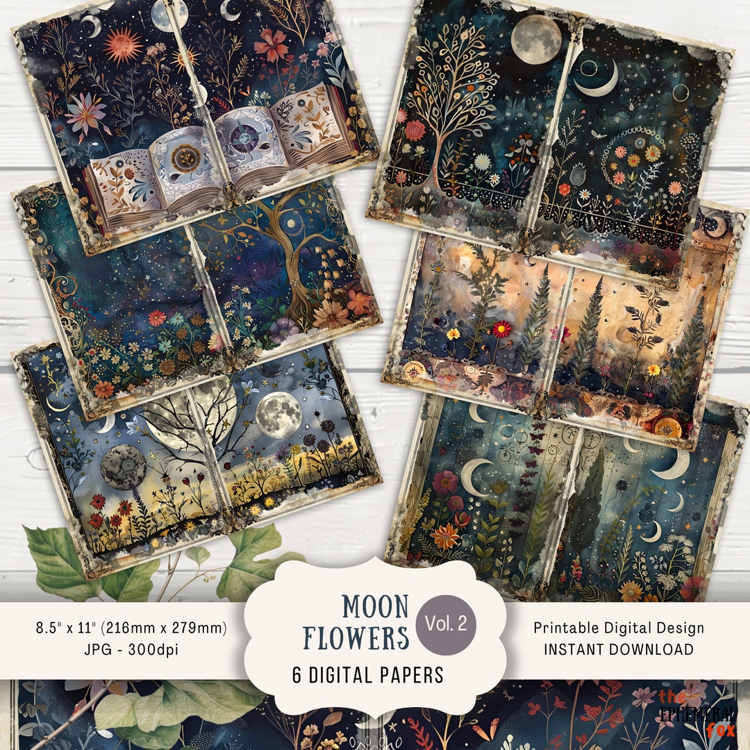 Magical Book Pages 6 Digital Scrapbook Pages 11 X 8.5" Printable ...