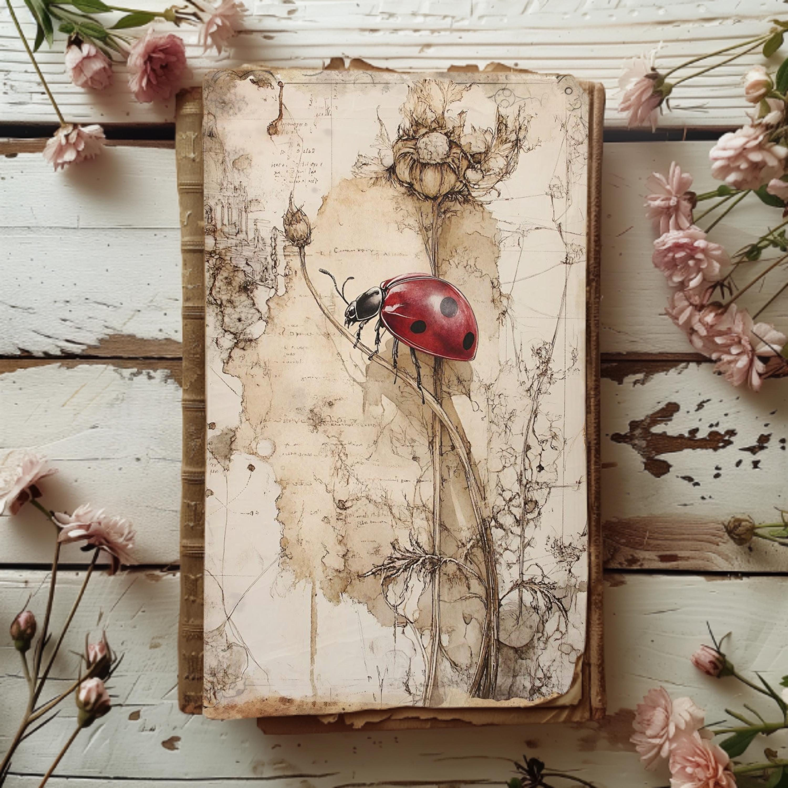 秋のてんとう虫ジャンクジャーナルページ6デジタルスクラップブック