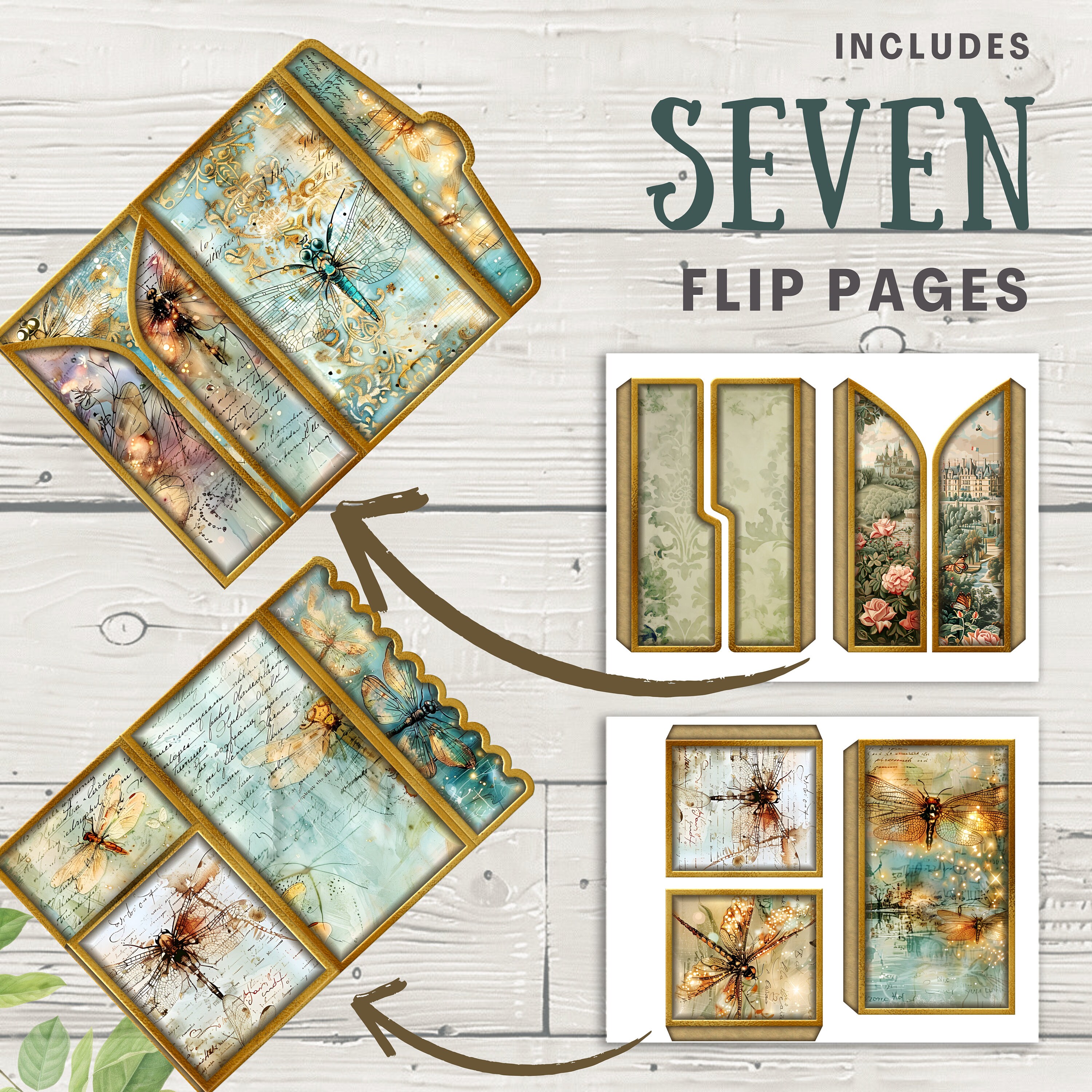 Firefly Swamp Junk Journal Folio, 16 Digital Mix and Match