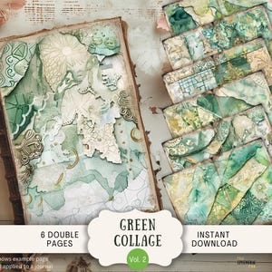 Collage en papier vert pour journal indésirable