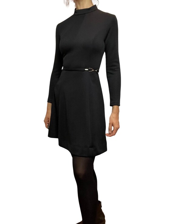 Black Long Sleeve Wednesday Addams Mini Dress - Megan