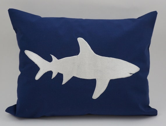 Shark Pillow Cover Embroidery Nautical Pillow Beach Decor Etsy Delectable Shark Decorative Pillow Shark Pillow Cover Embroidery Nautical Pillow Beach Decor Etsy Delectable Shark Decorative Pillow