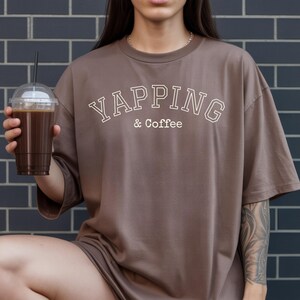 Yapping & Coffee Comfort Colors Tshirt, Funny Gift for Her, Quirky Yapping Meme Tee, Funny Y2K Meme Shirt, Born to Yap, Professional Yapper