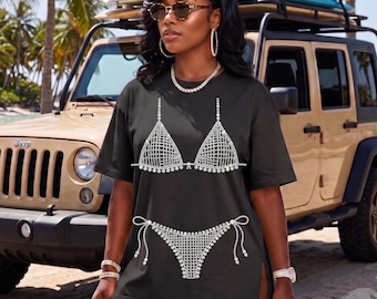 Summer Bikini Png Bundle,Rhinestone Bikini png,Trendy Summer Beach,Summer vacation PNG,Swimsuit girl png,coastal summer png,DTF Transfer png