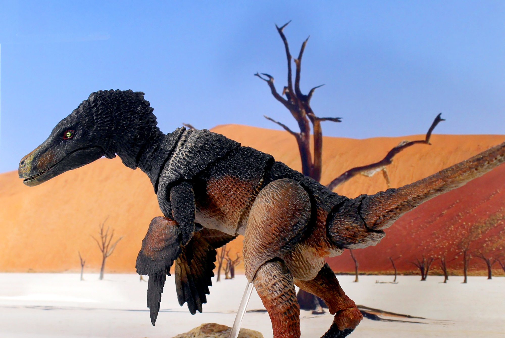 WOW 6 pezzi-Dinosauri Personaggi Set Dino giocattolo animale RAPTOR Dinosauria 