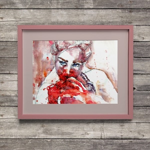 Giclée Daenerys Targaryen Creepy Beautiful Gifts Wall Decor Watercolor Painting Print Collectible Game Thrones Fan Art Fashion Illustration