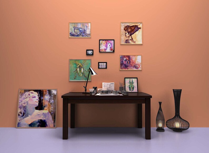 How to Choose Art for Home Office Work Space Decor Guide Etsy