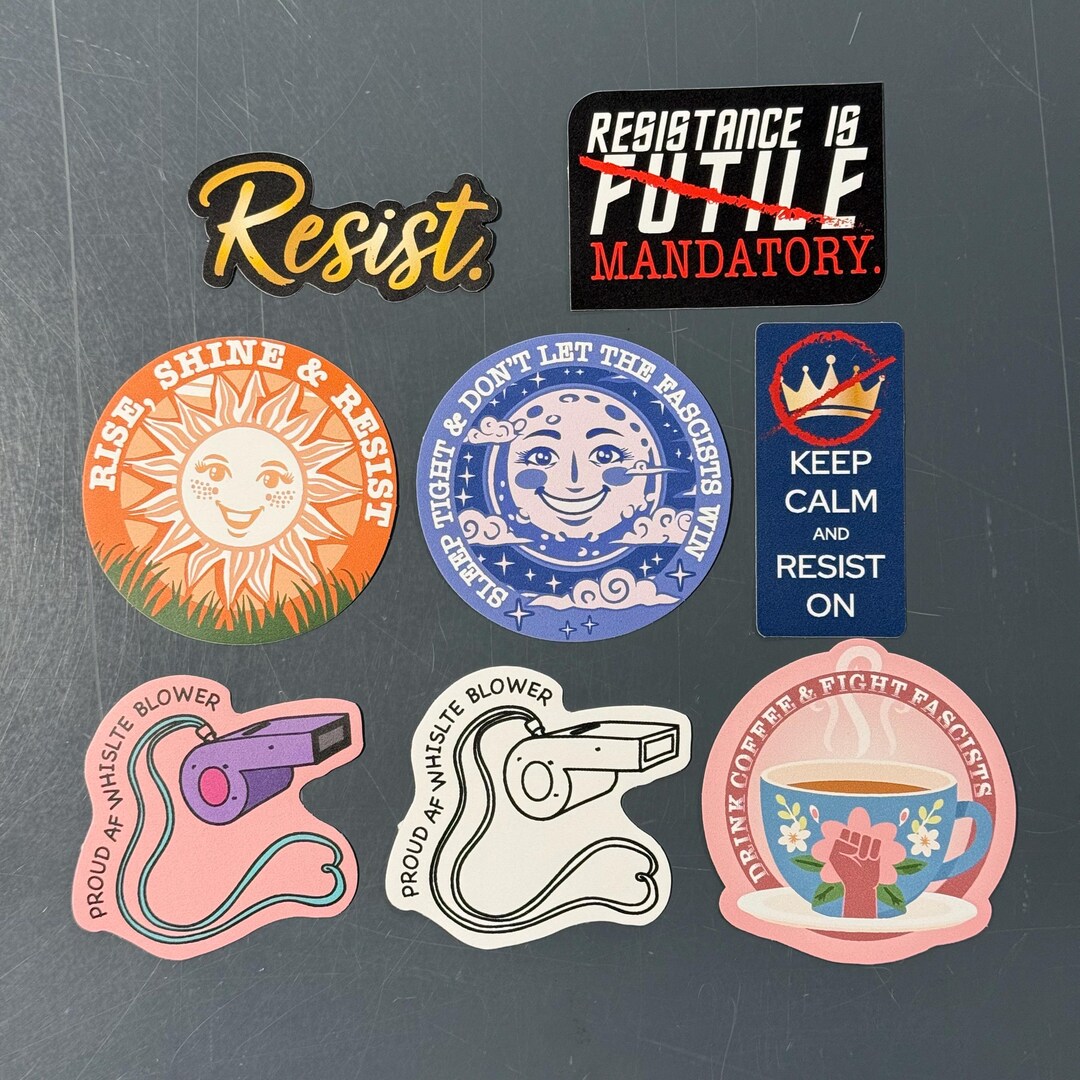 The Resist Sticker Pack of 8 - Etsy