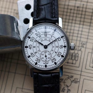 Men&#39;s Vintage watch Pobeda Pilot Military Watch, Mechanical Wristwatch, Antique Watch, Unique Gift for Him, Gift for Husband