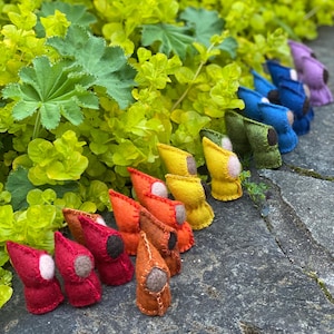 Wool Felt Gnome: Plant Dyed Waldorf Toy, Easter Egg Size