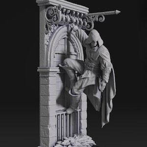 Renaissance Shadow – Hooded Master Assassin Figure STL