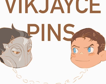 League of Legends VIKJAYCE Gold Enamel Linking Pins