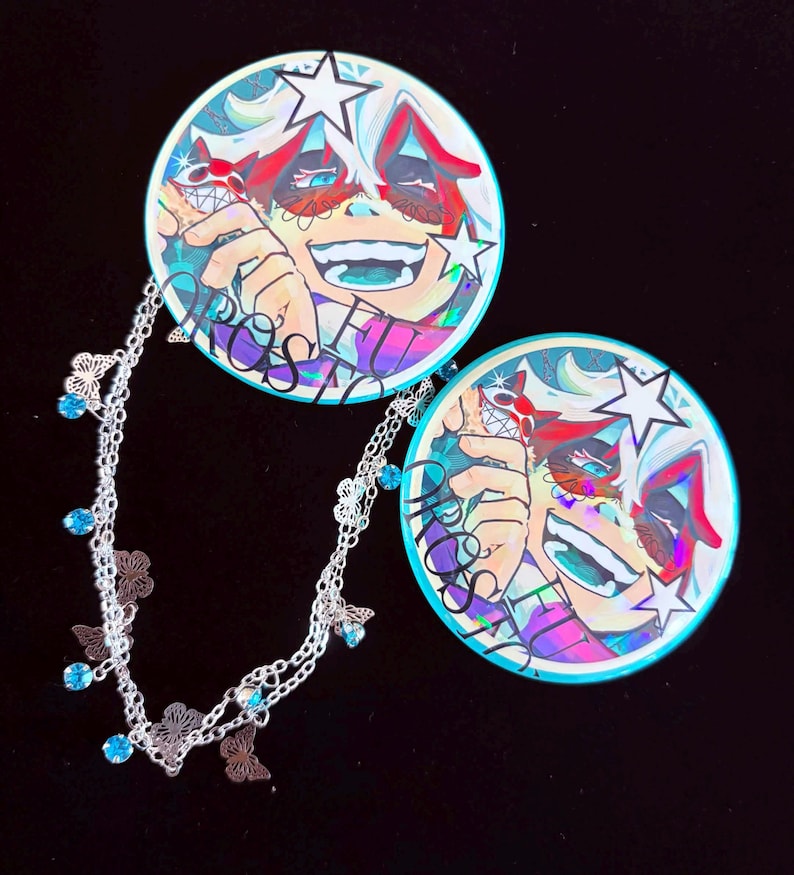 Gachiakuta Holographic Chain Button [gris, Follo, Rudo, Fu, Tomme] - Etsy