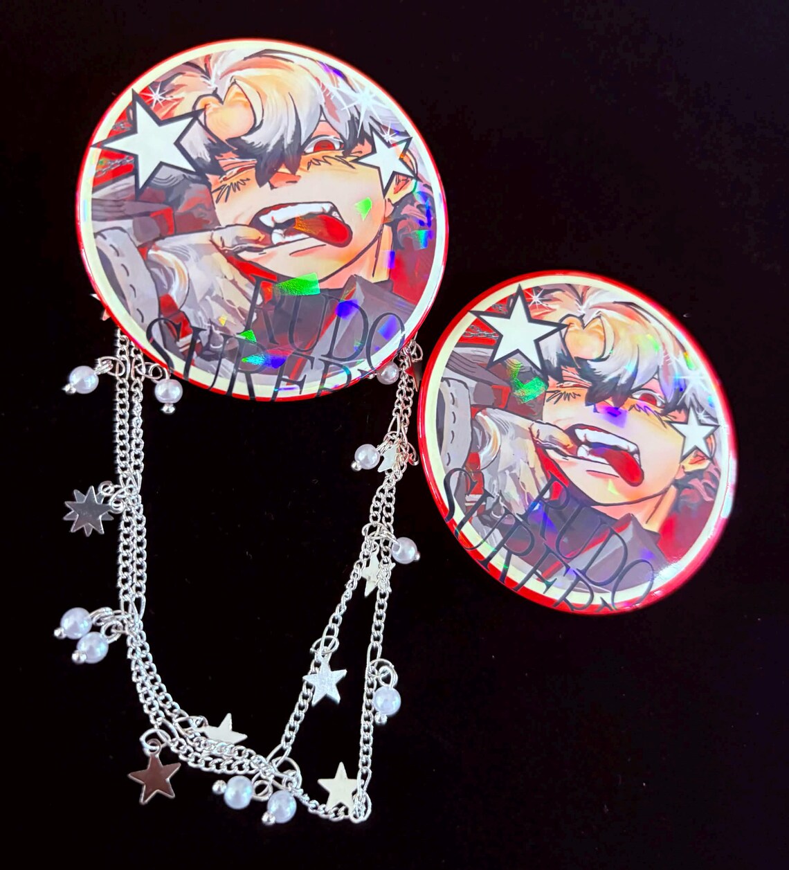 Gachiakuta Holographic Chain Button [gris, Follo, Rudo, Fu, Tomme] - Etsy
