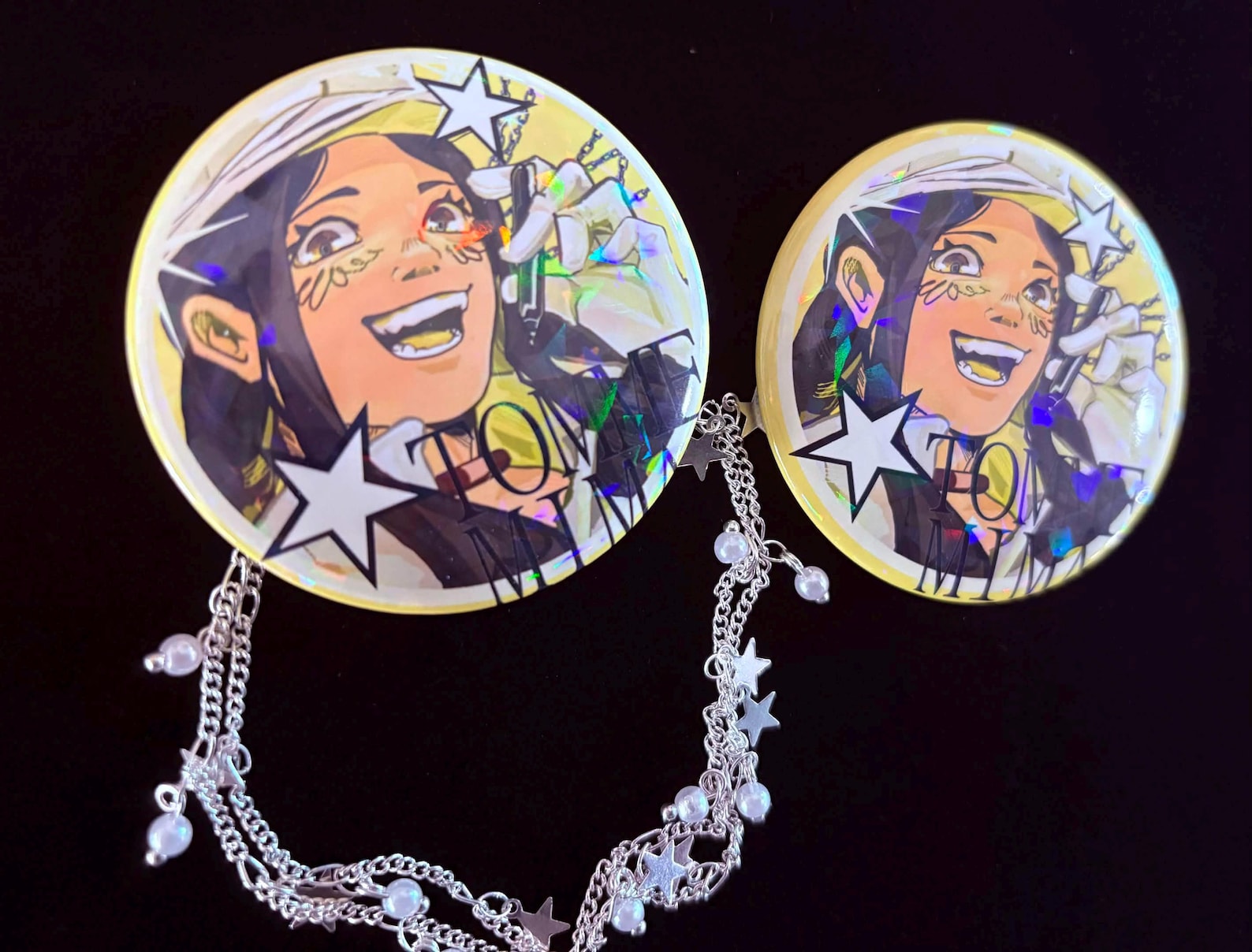 Gachiakuta Holographic Chain Button [gris, Follo, Rudo, Fu, Tomme] - Etsy