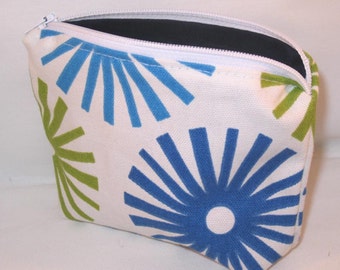 Fireworks Spa Blue Zipper Pouch