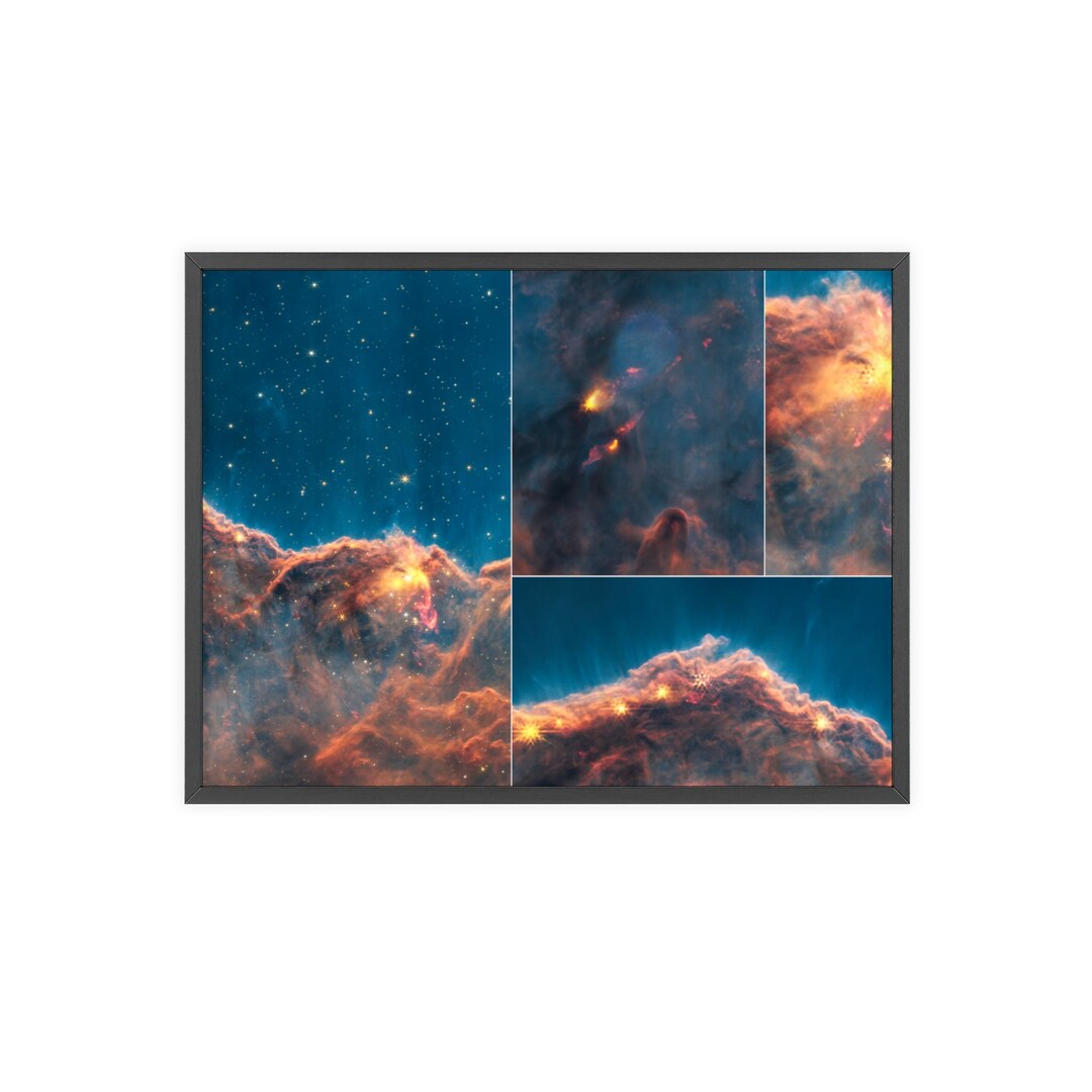 Poster With Wooden Frame Carina Nebula - Etsy