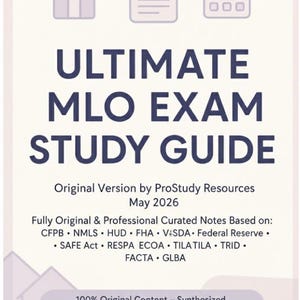 Guida allo studio per l'esame MLO 2026: preparazione al test NMLS SAFE Act (download digitale)