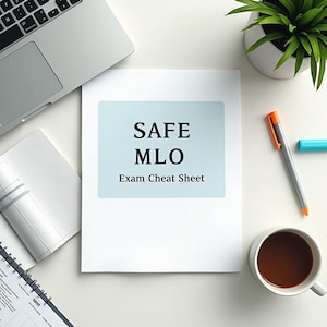 2025 SAFE MLO Exam Cheat Sheet – 29 Pages PDF | National Mortgage Loan Originator Study Guide