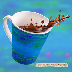 Monet Water Lilies Coffee Mug, Monet Art Coffee Mug, Gift For Art Lovers, Artistic Home Decor, Colorful Art Mug, Art Latte Mug, Art Tea Cup