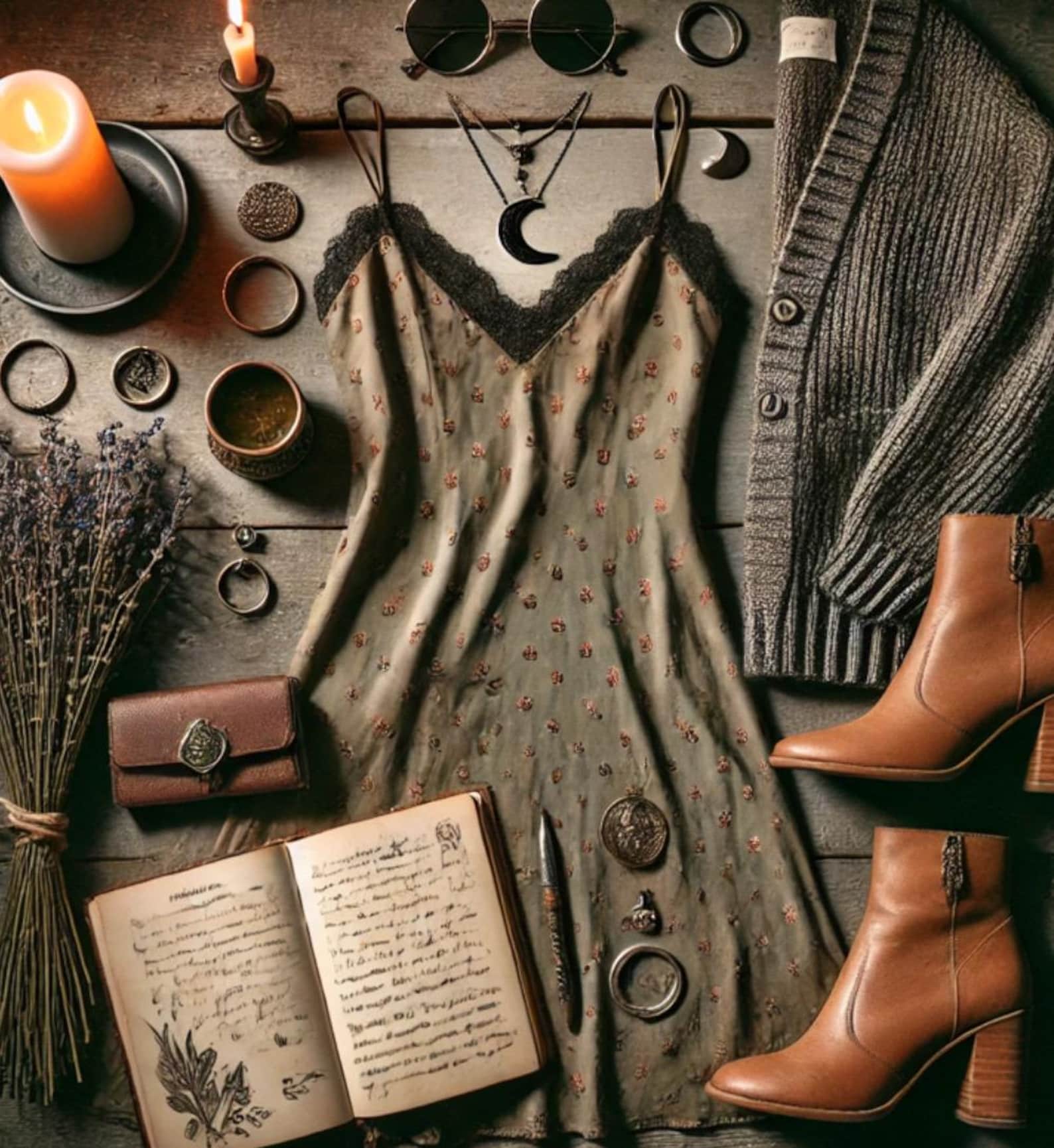 Gillian Owens Practical Magic Thrift Box: Witchy Goth Style Xlarge Plus ...