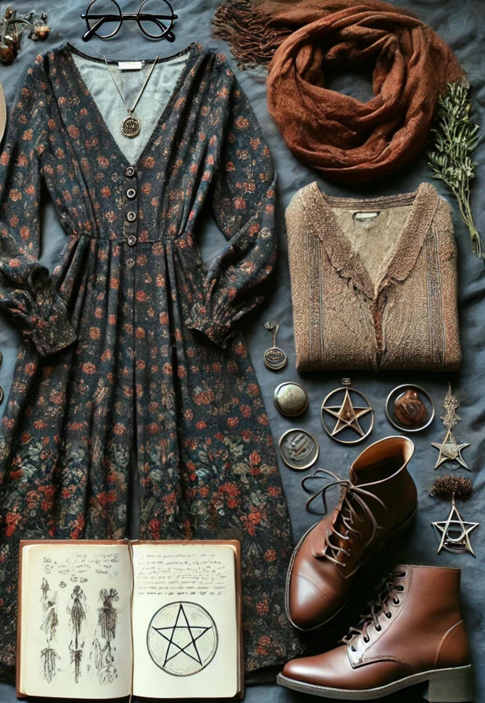 The Aunts Practical Whimsy Goth Magic Bundle, Thrift Style Box, Witchy ...