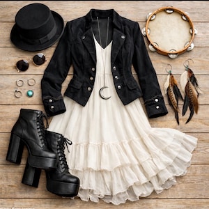 Bohemian rock goddess bohem Lace Thrift Bundle Festival Outfit True Rebel Clothing xlarge plus